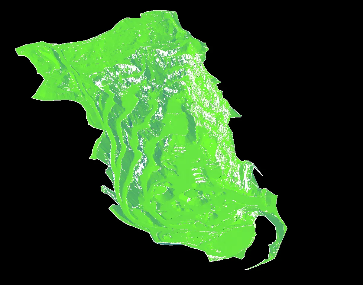 Modele numerique de terrain exploite sous Covadis