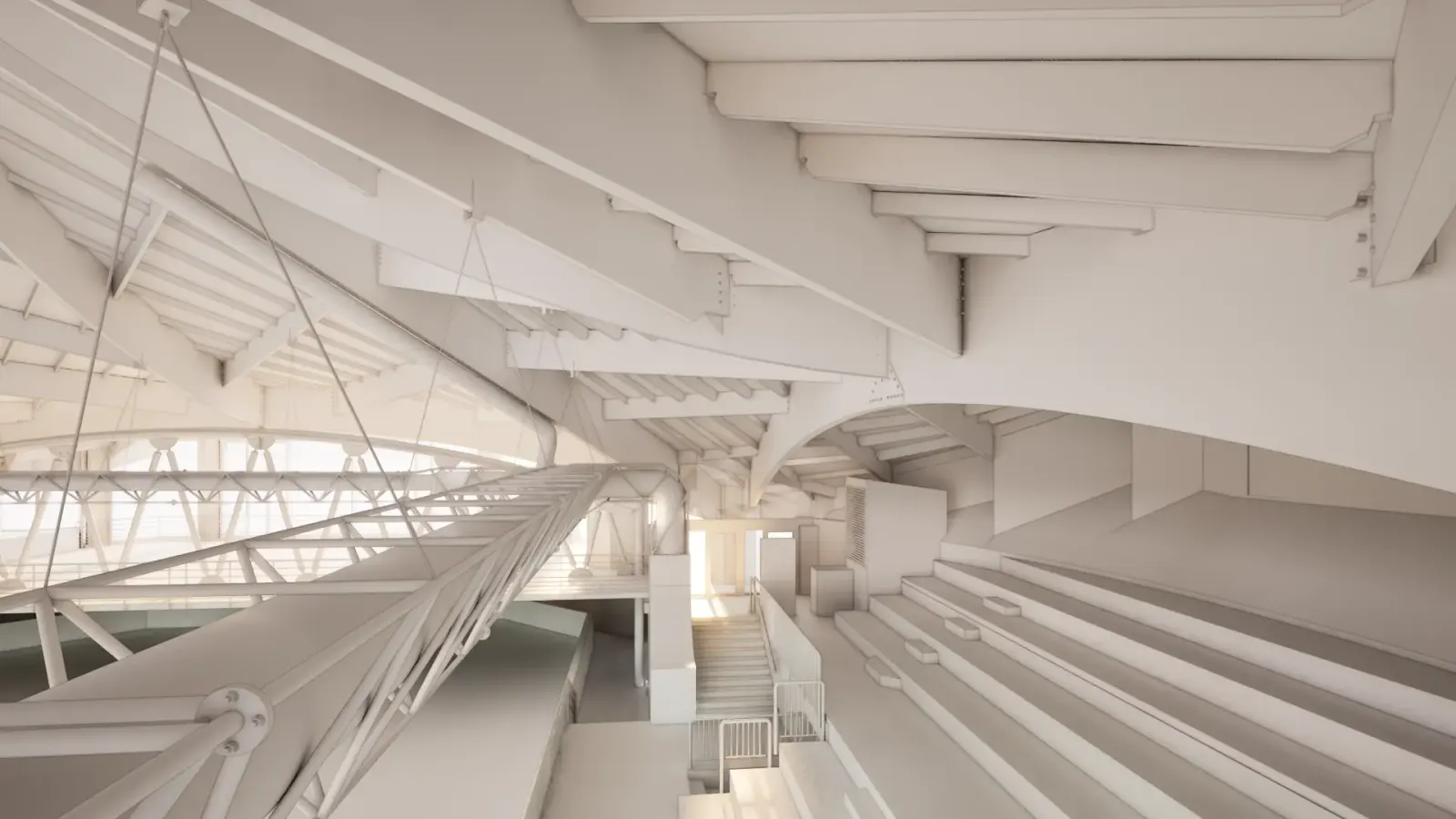 Image de synthèse 3D, patinoire du Lioran