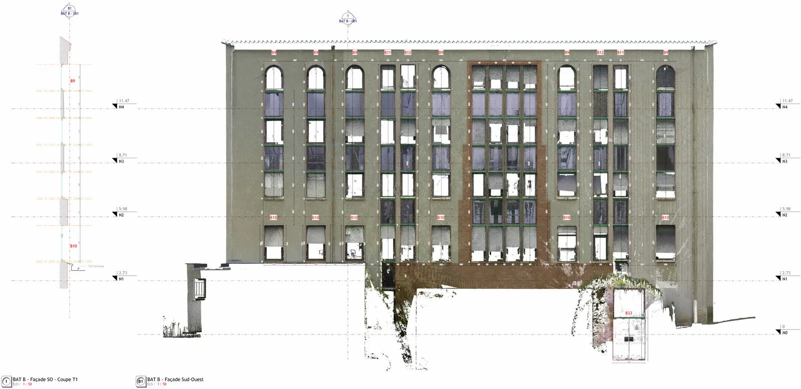 Ortho image scan 3D couleur pour reperage puis dessin 2D des cotes